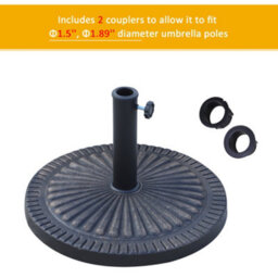 Outsunny 14Kg Garden Parasol Base, Round Resin Sun Umbrella Base, Bronze - thumbnail 7