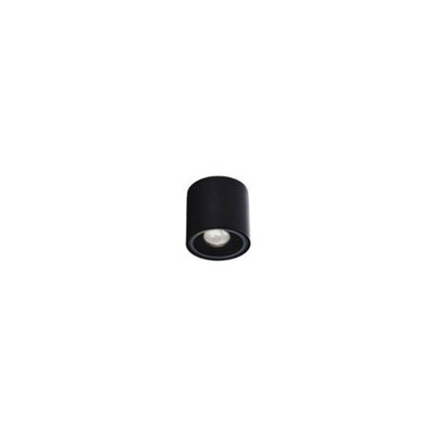 Ideal Lux Gun 1 Light Outdoor Surface Mounted Ceiling Downlights Black Ip44, Gu10