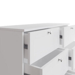 Fwstyle Artus Chest Of Drawers 6 Drawer White Sideboard Deep Storage - thumbnail 6
