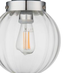 Harbour Studio Regan Gloss Glass & Steel Bathroom Led Bathroom Ceiling Light - thumbnail 5