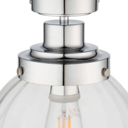 Harbour Studio Regan Gloss Glass & Steel Bathroom Led Bathroom Ceiling Light - thumbnail 6