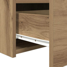 Berkfield Modern Bedside Cabinet With Led Lights Artisan Oak 50X40X45 Cm - thumbnail 9