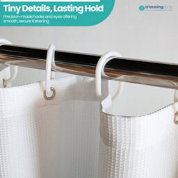 Neel Blue Polyester Gradient Shower Curtain Mould & Mildew  With 12 Curtain Hook  Bath Curtain 180 X 180Cm - thumbnail 6