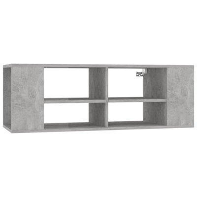 Berkfield Practical Wall-Mounted Tv Cabinet Concrete Grey 102X35X35 Cm Engineered Wood - image 1