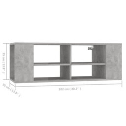 Berkfield Practical Wall-Mounted Tv Cabinet Concrete Grey 102X35X35 Cm Engineered Wood - thumbnail 7