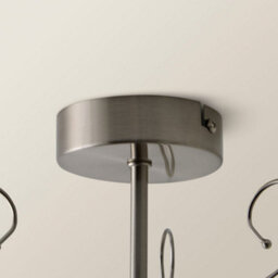 Valuelights Newlyn Modern 3 Way Silver Brushed Chrome Ceiling Light Fitting With White Frosted Glass Shades - thumbnail 5