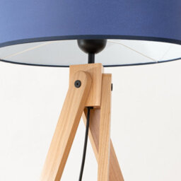 Luminosa Lighting Luminosa Natt Tripod Floor Lamp Navy Blue, Natural Wood 1X E27 - thumbnail 7