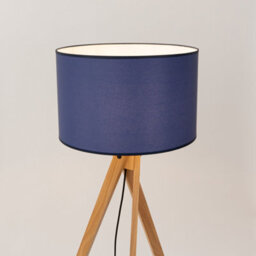 Luminosa Lighting Luminosa Natt Tripod Floor Lamp Navy Blue, Natural Wood 1X E27 - thumbnail 6