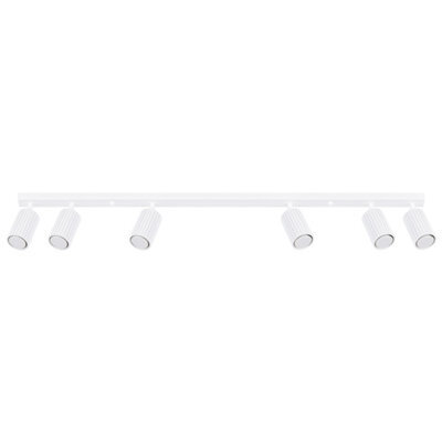 Sollux Lighting Karbon Aluminum White 6 Lights Minimalist Ceiling Light