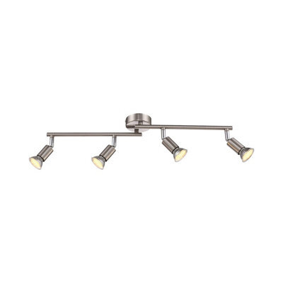 Luminosa Lighting Luminosa Matrix Ceiling Spotlight Bar Nickel Matt 4X Gu10 3000K - image 1