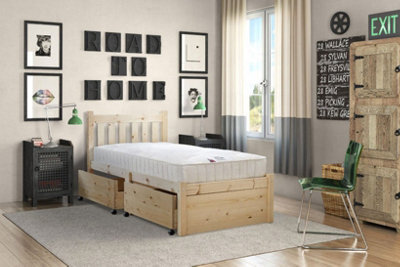 Strictly Beds And Bunks Heavy Duty, Amelia 2 Drawer Storage 2Ft 6  Small Single Can Be Used By Adults - image 1