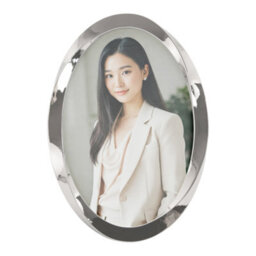 Happy Homewares Modern Oval Nickel Plated Metal 4X6 Picture Frame With Twisting Design - thumbnail 3