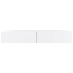 Wyld And Coco Novahome Wall-Mounted Tv Stand White For Up To 70-Inch Tvs, 2 Cabinets, W180 X D32 X H30Cm - thumbnail 4