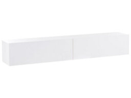 Wyld And Coco Novahome Wall-Mounted Tv Stand White For Up To 70-Inch Tvs, 2 Cabinets, W180 X D32 X H30Cm - thumbnail 3