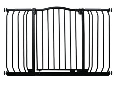 Bettacare Curved Top Dog Gate, 143Cm - 152Cm, Matt Black, Pressure Fit Pet Gate For Dog And Puppy, Pet And Dog Barrier - image 1