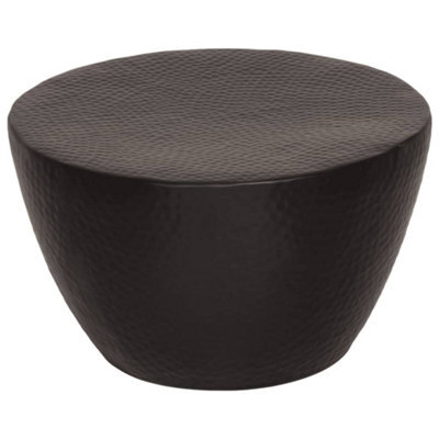 Vidaxl Coffee Table Hammered Aluminium 50X30 Cm Black Coffee Tables - image 1