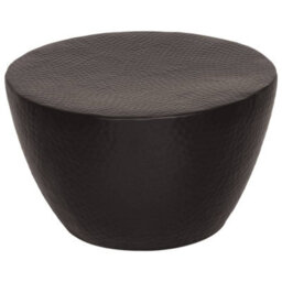Vidaxl Coffee Table Hammered Aluminium 50X30 Cm Black Coffee Tables - thumbnail 1