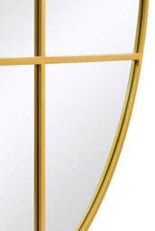 Mirroroutlet The Circulus Gold Framed Flat Bottom Circular Window Wall Mirror 189Cm X 180Cm - thumbnail 5