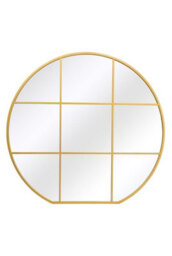 Mirroroutlet The Circulus Gold Framed Flat Bottom Circular Window Wall Mirror 189Cm X 180Cm - thumbnail 2