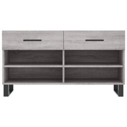 Berkfield Industrial Shoe Bench Grey Sonoma 102X35X55 Cm Engineered Wood - thumbnail 6