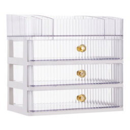 Living And Home 4-Tier Transparent Makeup Organizer With Drawers - thumbnail 4