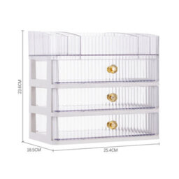 Living And Home 4-Tier Transparent Makeup Organizer With Drawers - thumbnail 5