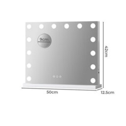 Emitto Led Hollywood Makeup Mirror Vanity Light Mirror 14 Dimmable Led Bulbs - thumbnail 4