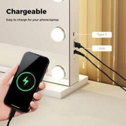 Emitto Led Hollywood Makeup Mirror Vanity Light Mirror 14 Dimmable Led Bulbs - thumbnail 8