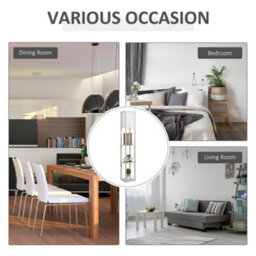 Homcom Floor Lamp Reading Lamp With 3-Tier Storage Shelf For Home Office Oak - thumbnail 6