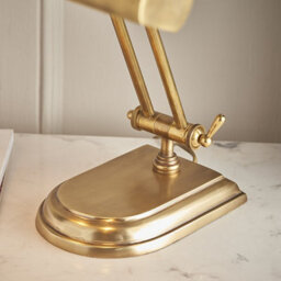 Luminosa Lighting Luminosa Winchester 2 Light Banker Table Lamp Brass, Led E14 - thumbnail 3