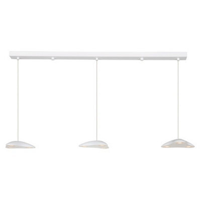Luminosa Lighting Luminosa Invador Straight Bar Pendant Ceiling Light Shiny White