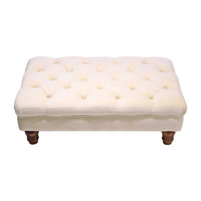 Tufting Upholstered Chesterfield Footstool Coffee Table Ottoman Stool Bench Seat - image 1