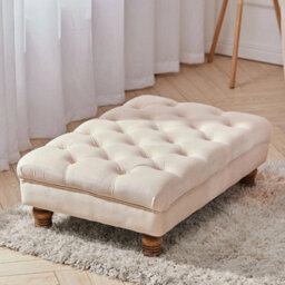 Tufting Upholstered Chesterfield Footstool Coffee Table Ottoman Stool Bench Seat - thumbnail 6