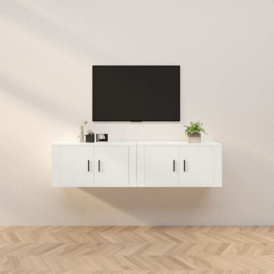 Berkfield Wall-Mounted Tv Cabinets 2 Pcs White 80X34.5X40 Cm - image 1