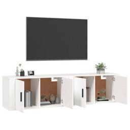 Berkfield Wall-Mounted Tv Cabinets 2 Pcs White 80X34.5X40 Cm - thumbnail 3