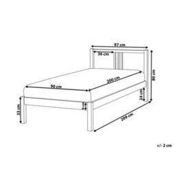 Wyld And Coco White Pine Bed Frame Eu Single 3Ft, Slatted Base, Matt Finish - thumbnail 4