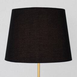 Valuelights Charles Gold Floor Lamp With Black Tapered Shade - thumbnail 3