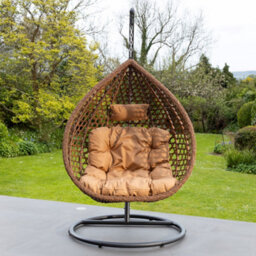Henley Swing Egg Pod Chair - Brown - thumbnail 4