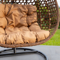 Henley Swing Egg Pod Chair - Brown - thumbnail 3