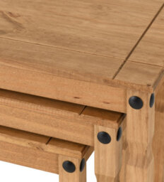 Seconique Corona 3 Table Nest In Distressed Waxed Pine Finish - thumbnail 8