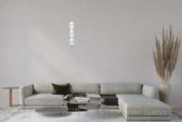 Luminosa Lighting Luminosa Fuente Slim Pendant Ceiling Light Gold 3000K Warm White 3Xled - thumbnail 4