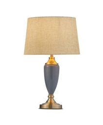 Lighting Supermarket Bailey Large Juniper Blue Table Lamp With Beige Linen Shade - thumbnail 2