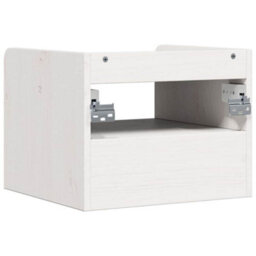 Berkfield Bedside Table 2 Pcs White 38 X 36 X 29.5 Cm Solid Pine Wood - thumbnail 9