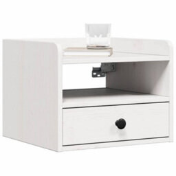 Berkfield Bedside Table 2 Pcs White 38 X 36 X 29.5 Cm Solid Pine Wood - thumbnail 3