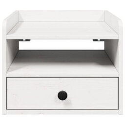 Berkfield Bedside Table 2 Pcs White 38 X 36 X 29.5 Cm Solid Pine Wood - thumbnail 7