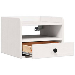 Berkfield Bedside Table 2 Pcs White 38 X 36 X 29.5 Cm Solid Pine Wood - thumbnail 6