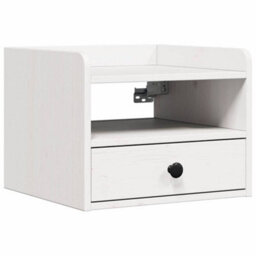 Berkfield Bedside Table 2 Pcs White 38 X 36 X 29.5 Cm Solid Pine Wood - thumbnail 5