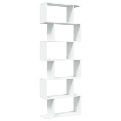 Berkfield Durable Room Divider Bookcase 6-Tier White 70X24X193 Cm Engineered Wood - image 1