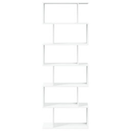Berkfield Durable Room Divider Bookcase 6-Tier White 70X24X193 Cm Engineered Wood - thumbnail 5