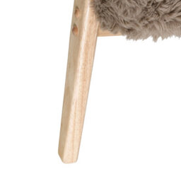 Beliani Armchair Leknes Faux Fur Taupe - thumbnail 8